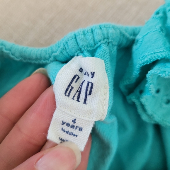 Gap Aqua Ruffle Top - Picture 4 of 5